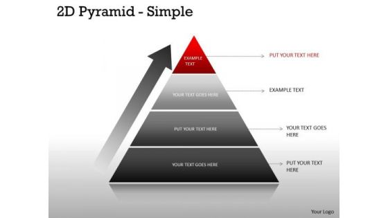 Sales Diagram Pyramid Simple Design With 4 Stages Business Consulting Diagram