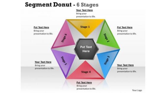 Sales Diagram Segment Donut 6 Stages Circular Diagram Business Diagram