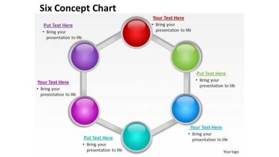 Sales Diagram Six Concept Diagrams Chart Business Finance Strategy Development