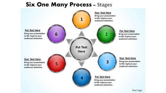 Sales Diagram Six One Many Process Stages Mba Models And Frameworks