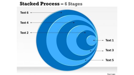 Sales Diagram Stacked Blue Graphics 6 Stages Strategic Management