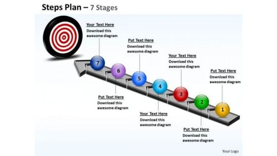 Sales Diagram Steps Plan 7 Stages Business Diagram