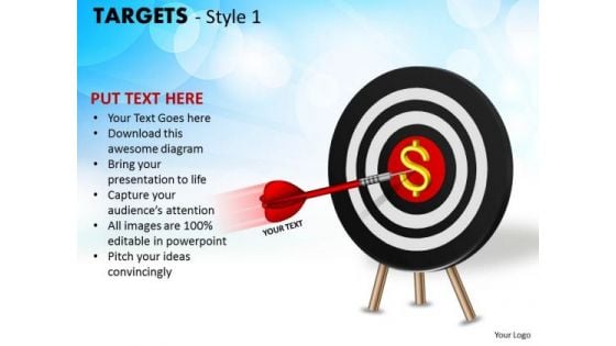 Sales Diagram Targets Style 1 Strategic Management