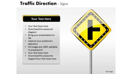 Sales Diagram Traffic Direction Signs Consulting Diagram