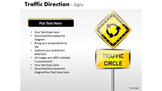 Sales Diagram Traffic Direction Signs Strategy Diagram