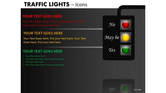 Sales Diagram Traffic Lights Icons Business Framework Model