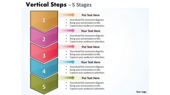 Sales Diagram Vertical Steps Diagram Strategy Diagram