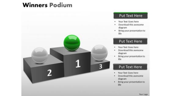 Sales Diagram Winners Podium Strategic Management