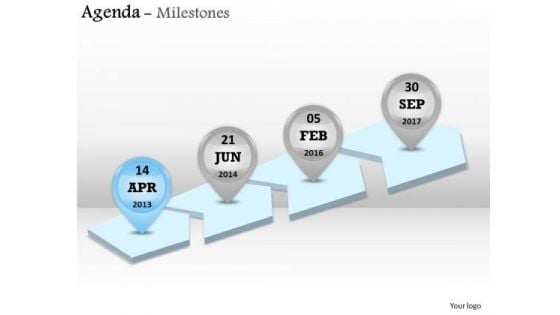 Sales Diagram Year Based Milestone Roadmap Diagram Business Framework Model