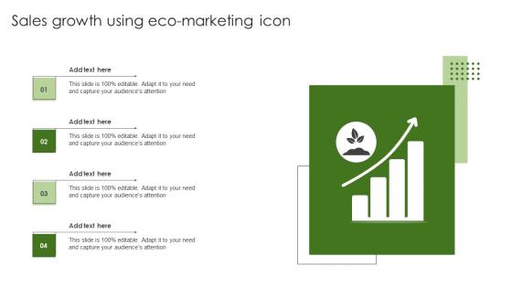 Sales Growth Using Eco Marketing Icon Topics Pdf