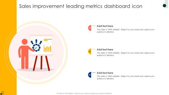 Sales Improvement Leading Metrics Dashboard Icon Ppt Summary Design Inspiration Pdf