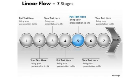 Sales PowerPoint Template Linear Demonstration Of 7 Concepts Business Plan Design