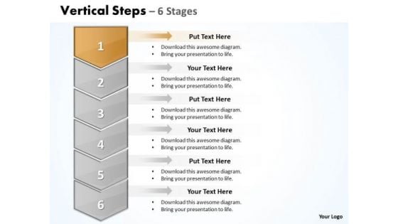 Sales PowerPoint Template Vertical Practice The Macro Steps 6 1 Business Design