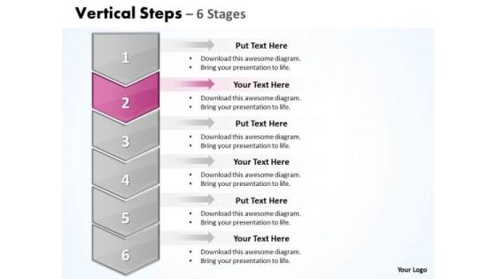 Sales PowerPoint Template Vertical Practice The Macro Steps 6 1 Design