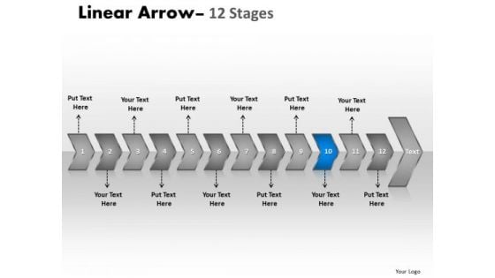 Sales Ppt After Representation Of 12 Arrows Project Management PowerPoint 11 Graphic