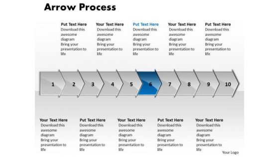 Sales Ppt Arrow Process 10 Phase Diagram Business Strategy PowerPoint 7 Design