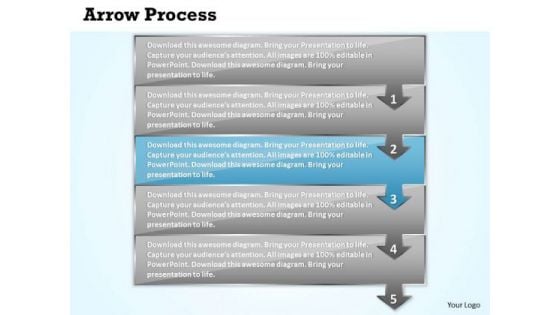 Sales Ppt Arrow Process 5 Power Point Stages Business Plan PowerPoint 4 Graphic