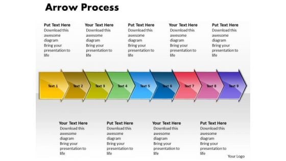 Sales Ppt Arrow Process 9 Phase Diagram Operations Management PowerPoint 1 Image