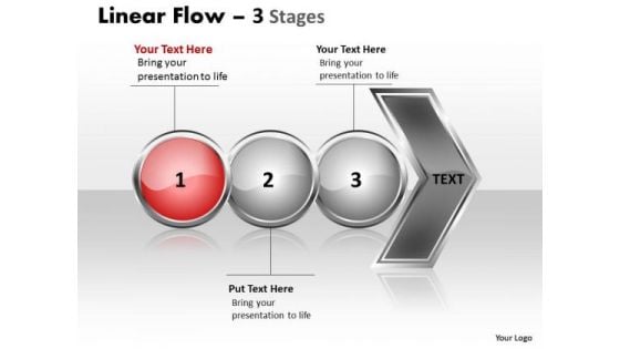 Sales Ppt Background Horizontal Flow Of 3 Stages Operations Management PowerPoint 2 Image