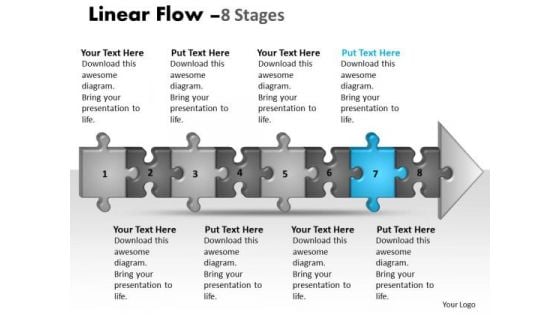 Sales Ppt Background Linear Flow 8 Stages Style1 Business Strategy PowerPoint Design