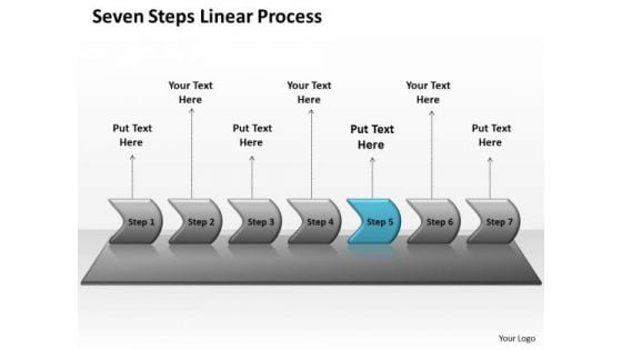 Sales Ppt Background Seven PowerPoint Slide Numbers Linear Process 6 Image