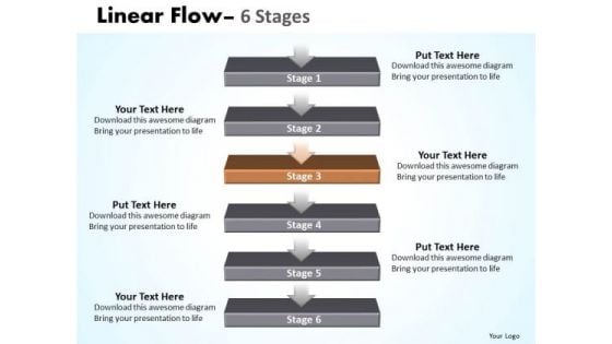 Sales Ppt Non-linear PowerPoint Flow 6 Stages1 4 Design