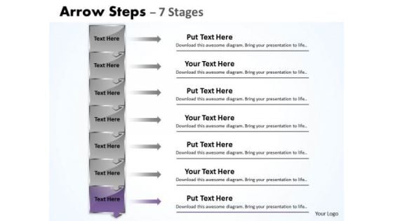 Sales Ppt Plumb Arrow Scientific Method Steps PowerPoint Presentation 7 Stages 8 Design