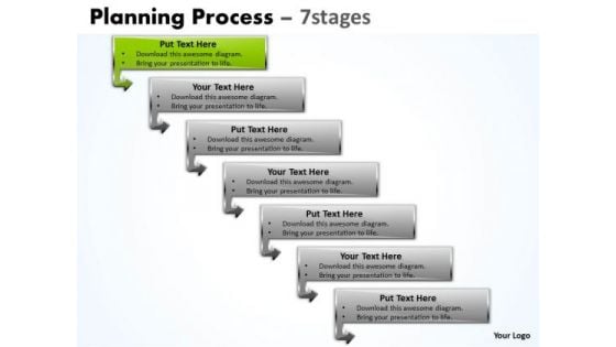 Sales Ppt Template Downward Process Of 7 Stages Business Management PowerPoint 2 Image