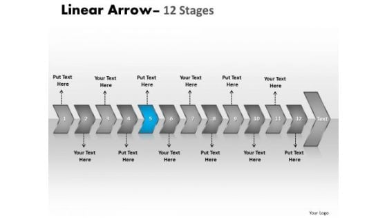 Sales Ppt Template Serial Representation Resources Of 12 Shapes Arrows PowerPoint 6 Image