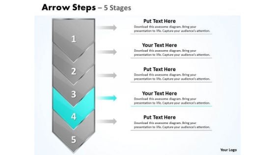 Sales Ppt Theme Arrow 5 Phase Diagram 1 Business Communication PowerPoint Image