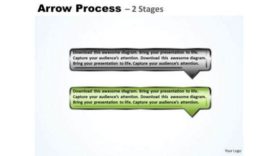 Sales Ppt Theme Linear Process Using 2 Bubble Shapes Arrows PowerPoint 3 Graphic