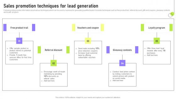 Sales Promotion Techniques For Lead Deployment Of Marketing Communication Topics Pdf