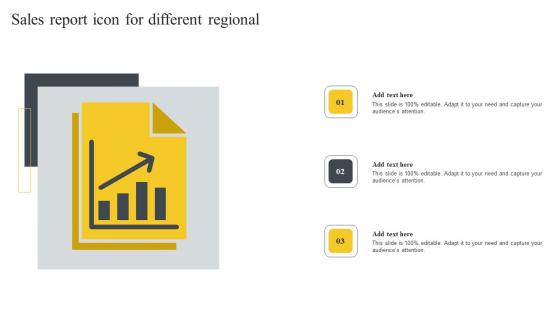 Sales Report Icon For Different Regional Portrait Pdf