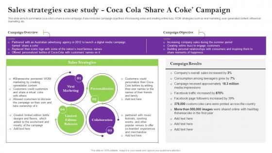 Sales Strategies Case Study Coca Cola Share Sales Techniques For Achieving Microsoft Pdf