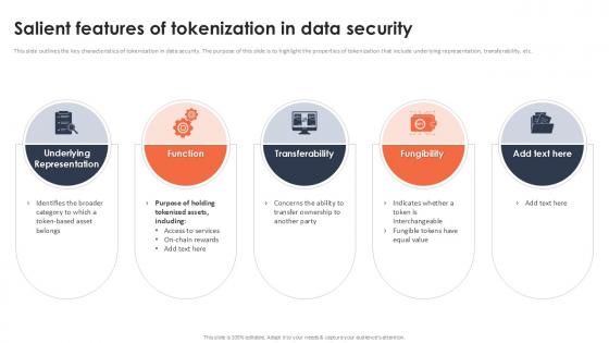 Salient Features Of Tokenization In Data Security Securing Your Data Ppt Sample Salient Features Of Tokenization In Data Security Securing Your Data Ppt Sample