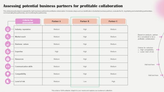 Salon Marketing Plan To Optimize Assessing Potential Business Partners For Profitable Strategy SS V