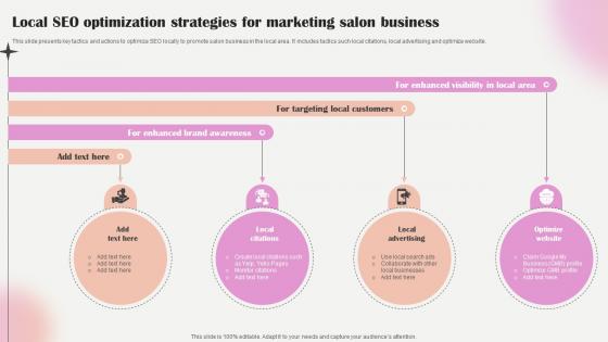 Salon Marketing Plan To Optimize Local SEO Optimization Strategies For Marketing Strategy SS V