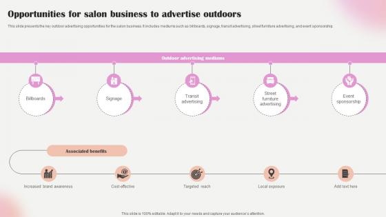 Salon Marketing Plan To Optimize Opportunities For Salon Business To Advertise Strategy SS V