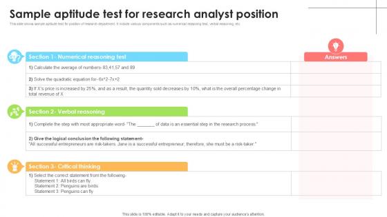 Sample Aptitude Test For Research Employee Attraction And Competency Ppt Example Sample Aptitude Test For Research Employee Attraction And Competency Ppt Example