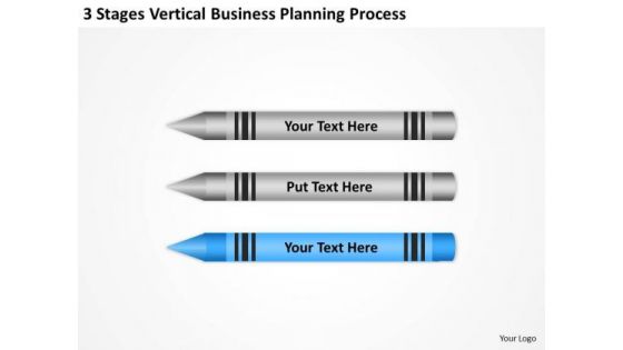 Sample Business Model Diagram 3 Stages Vertical Planning Process Ppt PowerPoint Slides