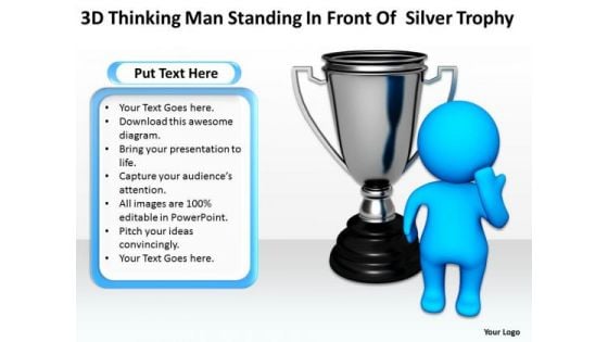 Sample Business Model Diagram Of Silver Trophy PowerPoint Templates Ppt Backgrounds For Slides