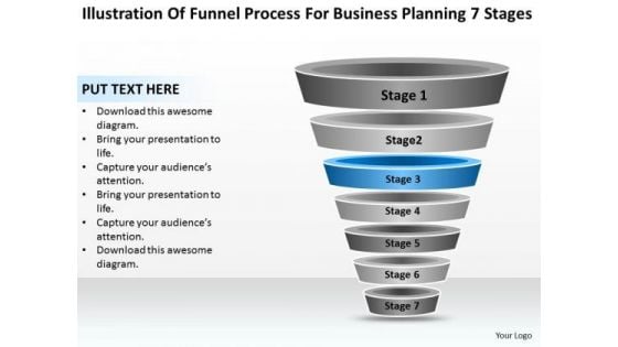 Sample Business PowerPoint Presentation For Planning 7 Stages Ppt Template