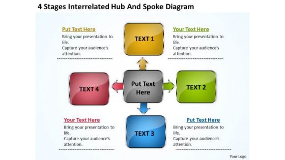 Sample Business PowerPoint Presentation Interrelated Hub And Spoke Diagram Slides