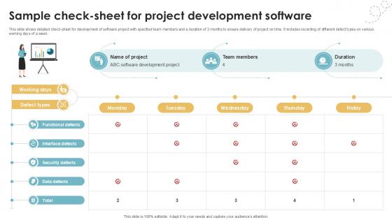 Sample Check Sheet For Project Development Executing Quality Ppt Slides PM SS V Sample Check Sheet For Project Development Executing Quality Ppt Slides PM SS V