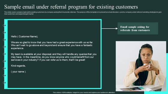 Sample Email Under Referral Program For Existing Customers Word Of Mouth Marketing Pictures Pdf