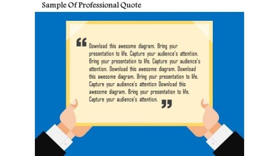 Sample Of Professional Quote Presentation Template