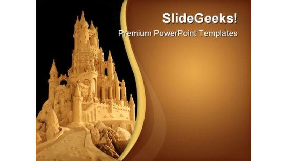 Sand Castle Architecture PowerPoint Templates And PowerPoint Backgrounds 0611