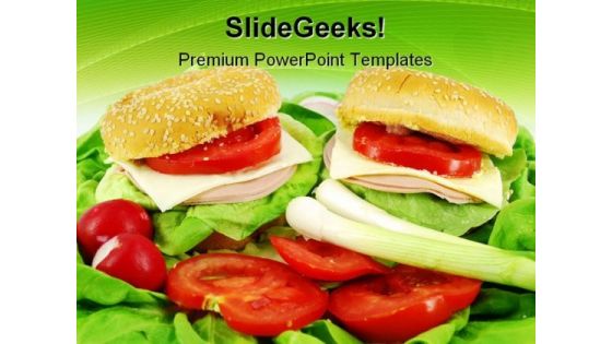 Sandwich And Salad Health PowerPoint Templates And PowerPoint Backgrounds 0211