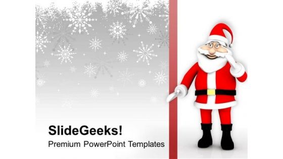 Santa Clause Comes To Your Home PowerPoint Templates Ppt Backgrounds For Slides 0613