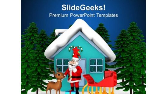 Santa Clause Will Come This Christmas PowerPoint Templates Ppt Backgrounds For Slides 0513